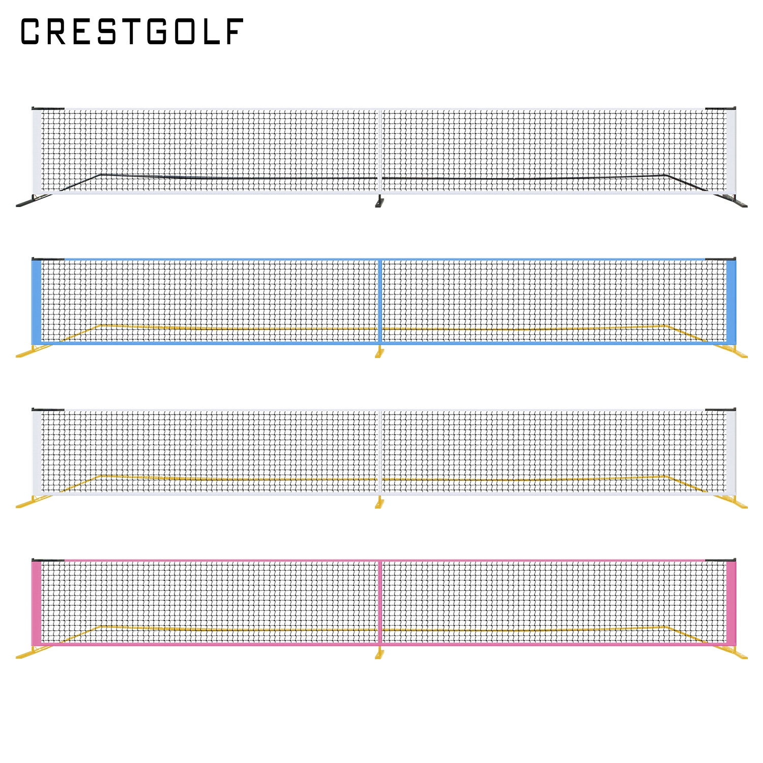 Портативная уличная сетка для падлета крокета (pickleball) от CRESTGOLF, съемная тренировочная сетка для мяча без колес, 6,7 м