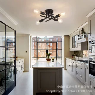 亚马逊热销北欧设计吸顶灯客厅灯具酒吧台创意美式简约餐厅吸顶灯