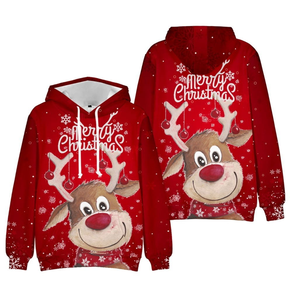 Men's Clothing Autumn and Winter Christmas Hoodies Christmas Tree Men's and Women's Pullover Clothes Wholesale_voghion.com