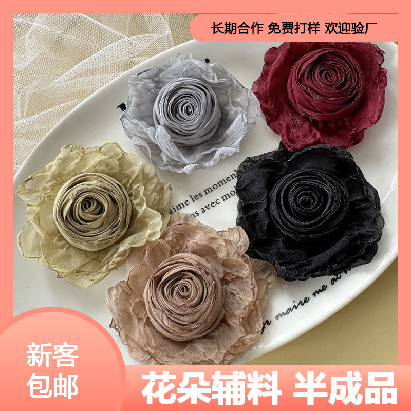 7cm Flower Accessories Flat Silk Scalded Semi-Finished Flower Accessories Shoes Bags Clothing Clothing Accessories DIY Semi-Finished Products 7cm Flower Accessories Flat Silk Scalded Semi-Finished Flower Accessories Shoes Bags Clothing Clothing Accessories DIY Semi-Finished Products