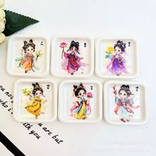 古风女孩盘子蝴蝶结猫咪盘子海星diy仿真树脂配件手机壳手工发夹