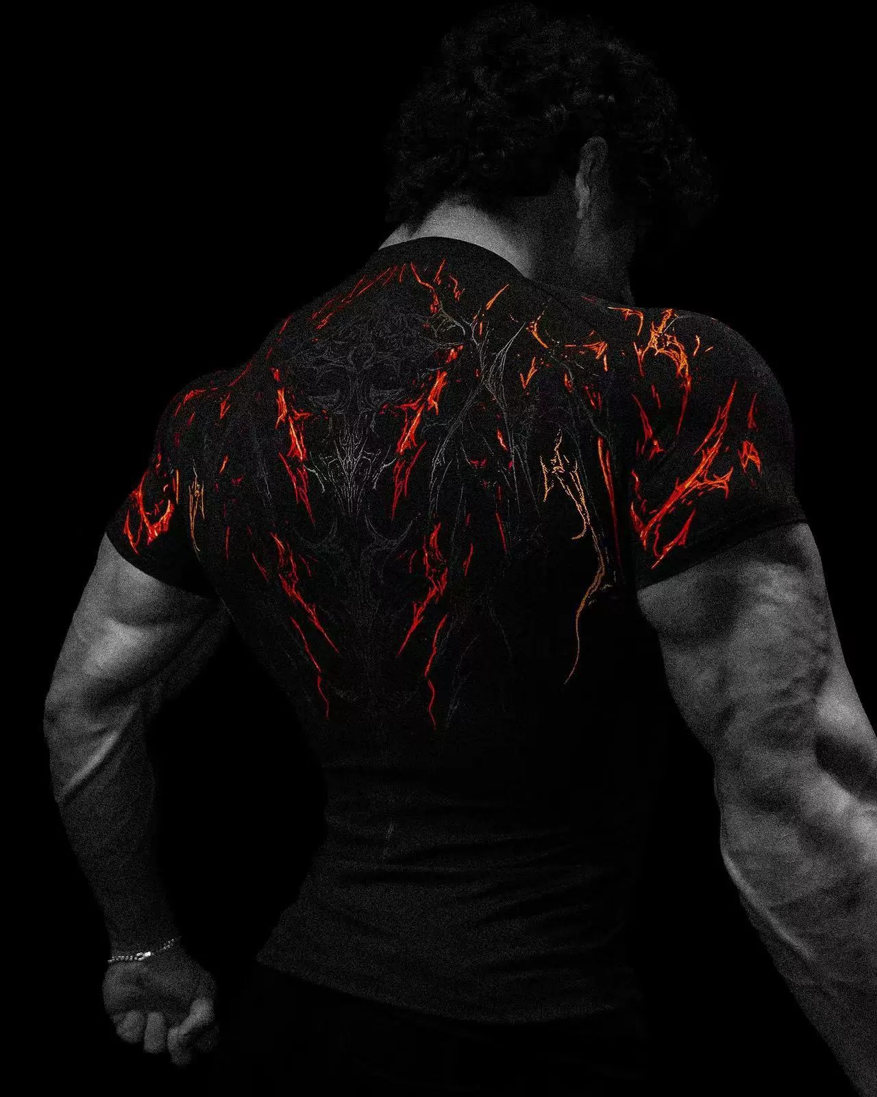 Black---orange print