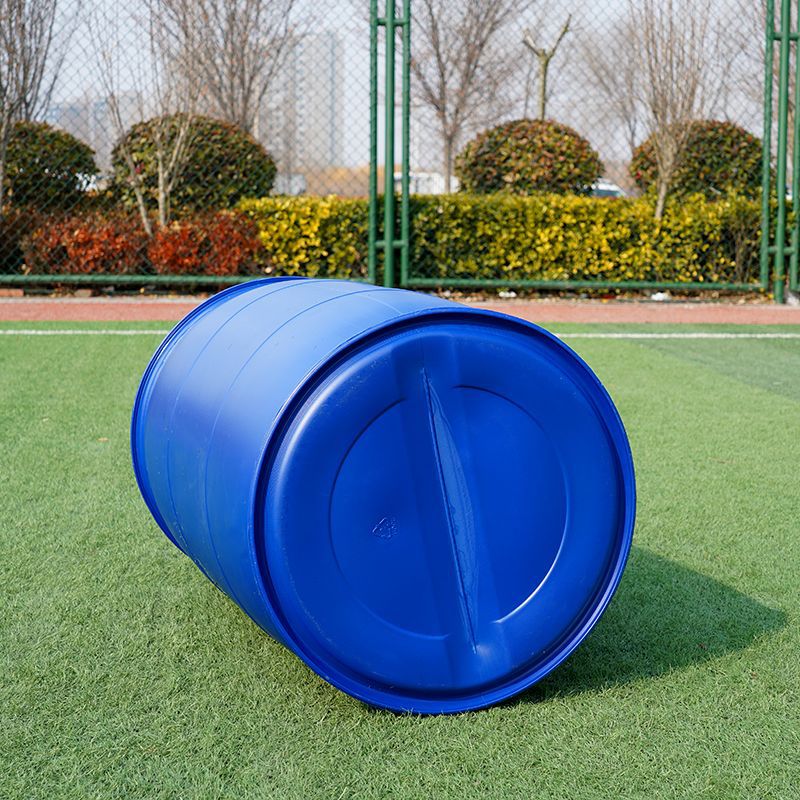 Factory Food-Grade Sealed 200-Liter Double-Ring Thickened Diesel Plastic Barrels Blue Chemical Waste Barrels Packaging Barrels