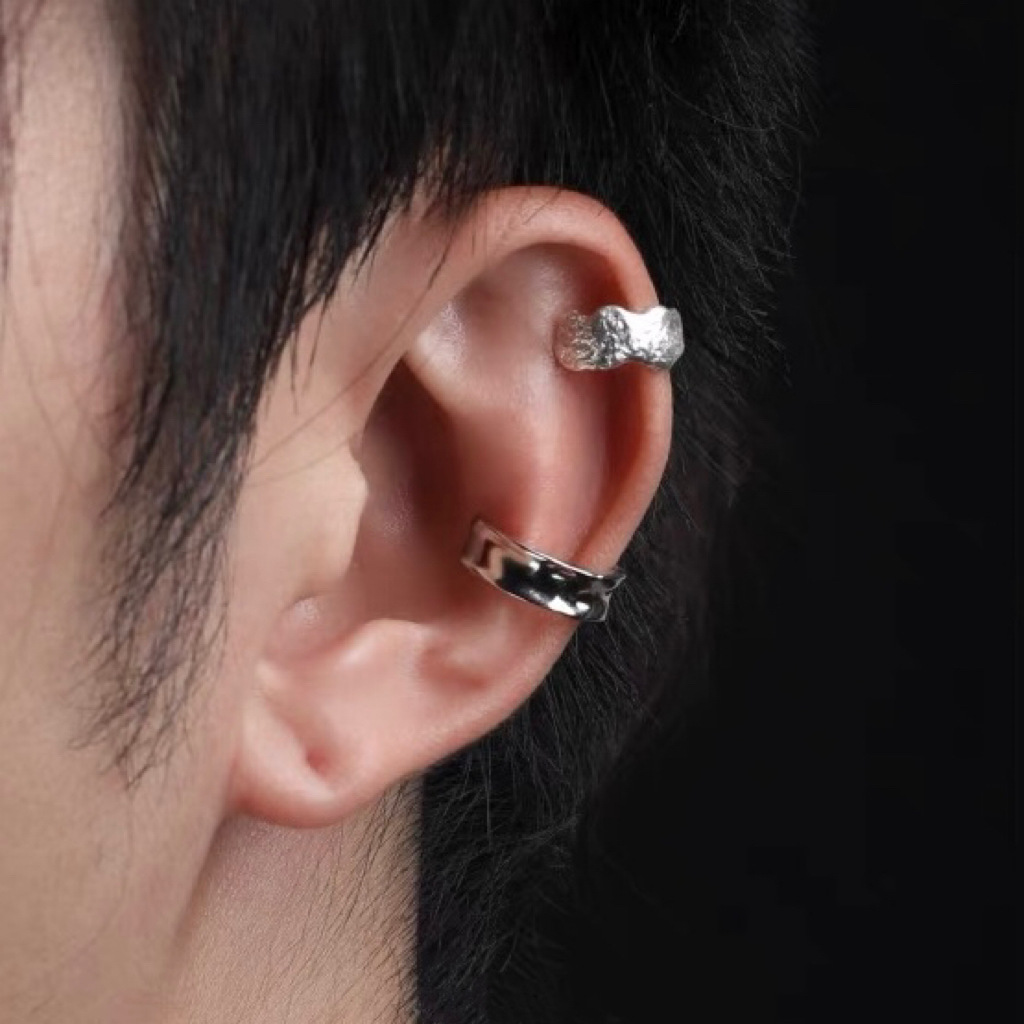 Orecchini a clip uomo – ear cuff stile hip-hop senza fori_voghion.com
