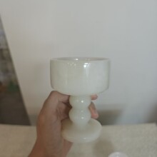 云浮阿富汗高端玉石青玉烛台摆件家居装饰品玉石烛台