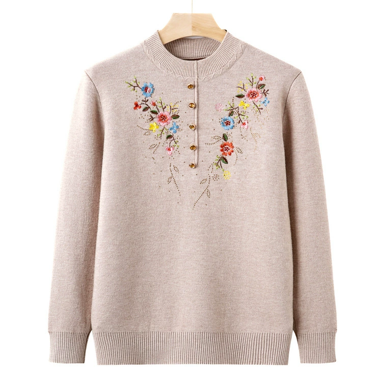 Средние и пожилые женщины осенние и зимние новые свитера и нижние рубашки бабушкины