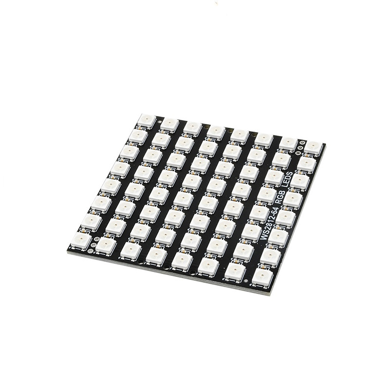 64位 WS2812 5050 RGB LED 内置全彩驱动彩灯开发板