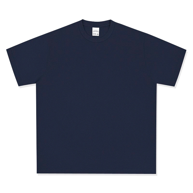 Camiseta de manga corta retro desgastada de algodón pesado transfronterizo 260G versión de lavado de agua suelta cuello redondo de moda base lisa T