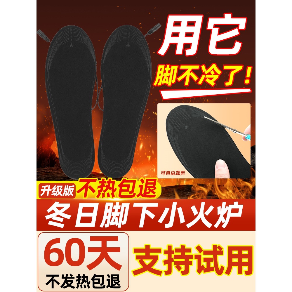 2026 USB Heated Insoles Rechargeable Heated Warm Shoes Winter New Heating Shoes for Men and Women Suitable for the Year of the Horse