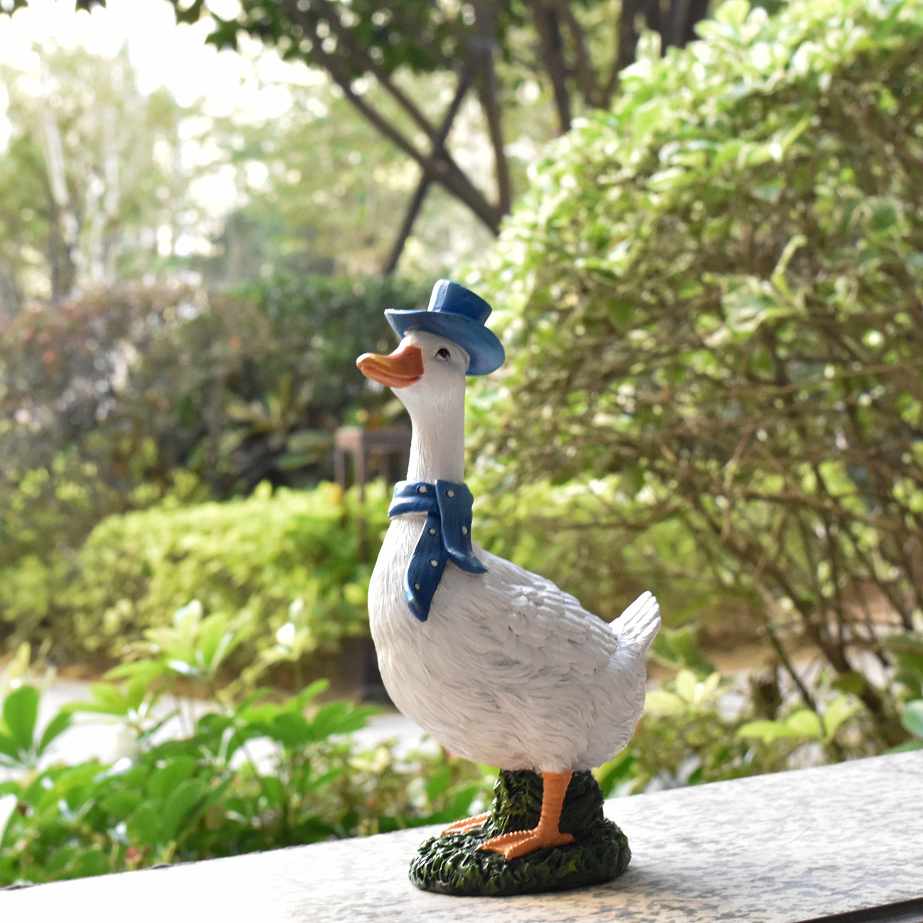 Simulated Cartoon Cute Little Duck Animal Ornament Garden Courtyard Potted Plant Decoration Home Rural_maomaolike.com