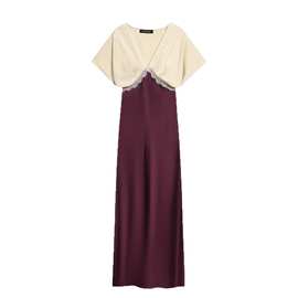 TAOP&ZA冬新款女装优雅风气质时尚蕾丝拼接质感迷笛连衣裙9180302