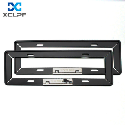 Rounded corner magnesium alloy sandblasted and oxidized car license plate frame license plate frame Xingchang license plate frame
