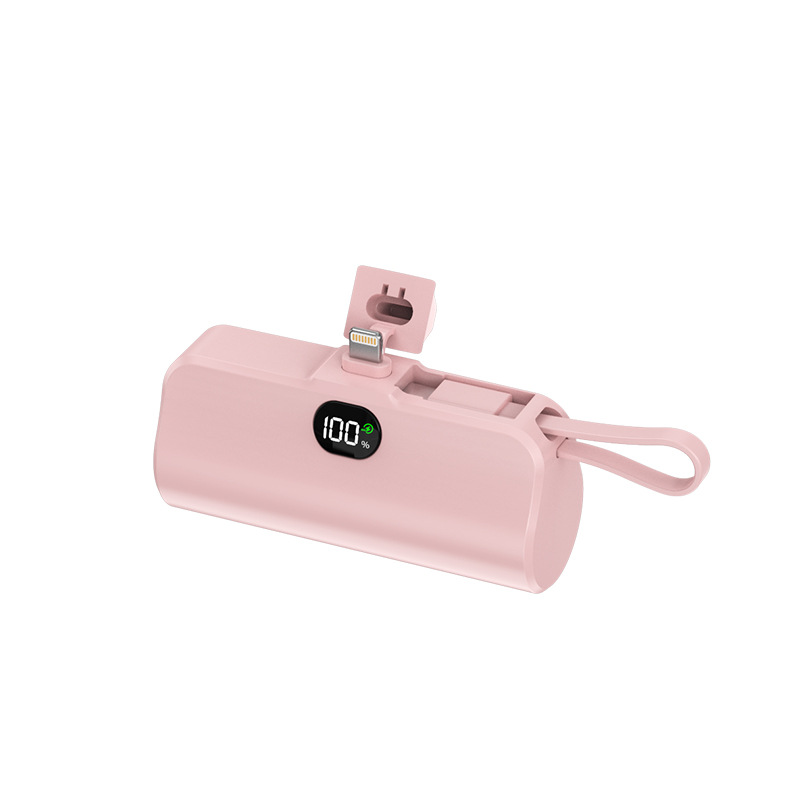 PD20W carga rápida mini cápsula enchufe de cola pantalla digital bolsillo auto-cableado soporte KC banco de potencia 5000m fábrica al por mayor