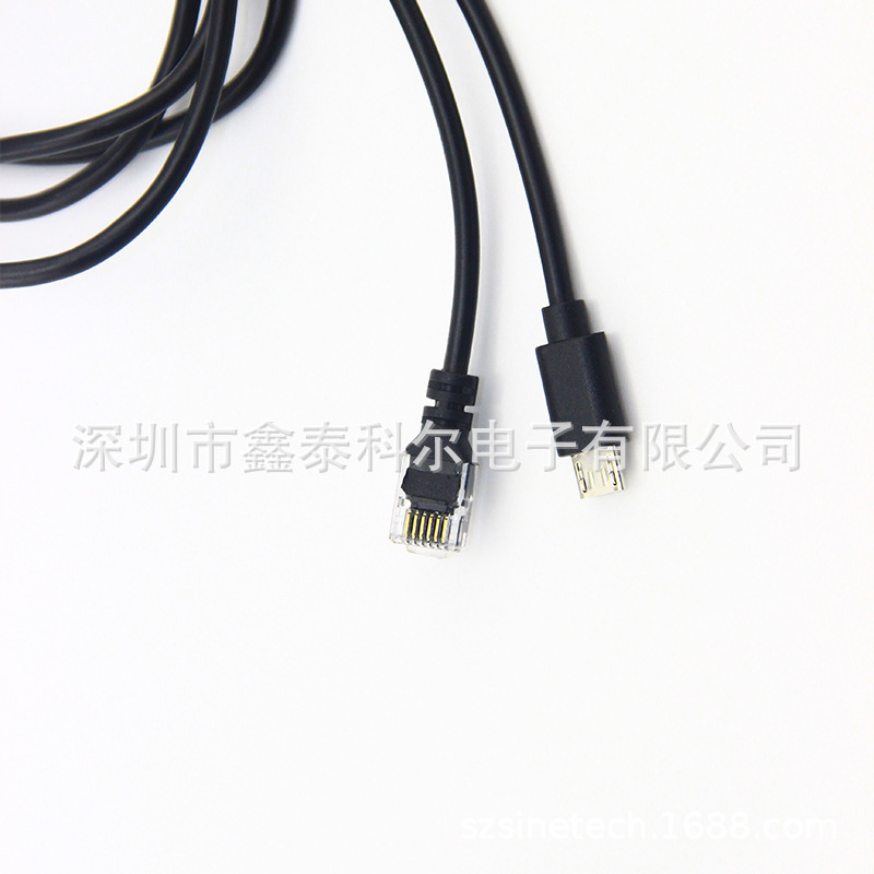 工厂定制Y型线rj11 and micro usb otg to open一分二电源信号线