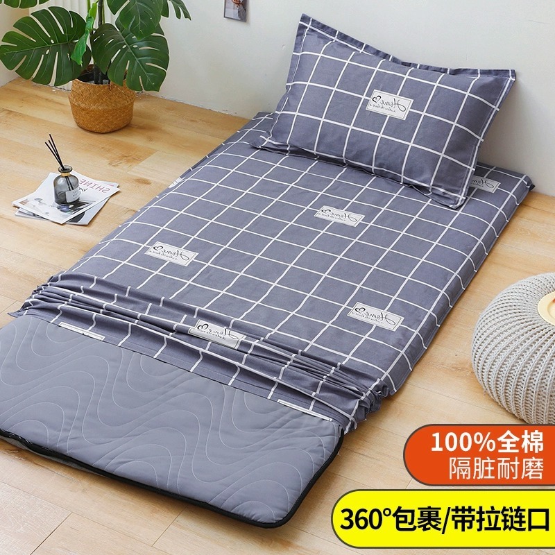 Funda de colchón de algodón 100% funda de edredón dormitorio de estudiantes funda protectora de colchón con todo incluido funda de cojín funda de edredón funda antipolvo