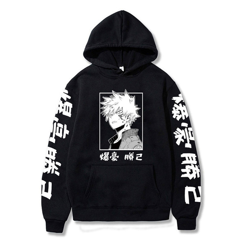 Anime peripheral 2D sweater to figure hat sweater male and female student couple fleece-lined sweater European size cross-border