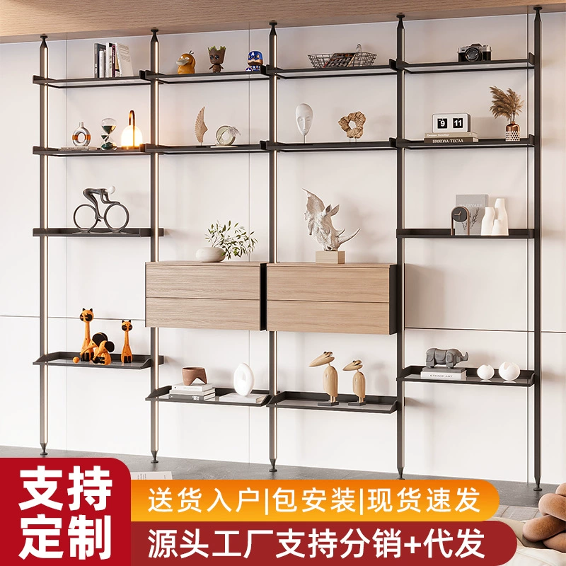 Шкаф-гардероб из алюминиевого сплава, современный винный шкаф из кованого железа, простой подвесной шкаф-витрина в стиле лайт-люкс, стеллаж для хранения.