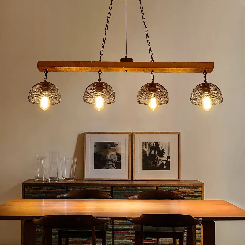 Estilo industrial retro americano, restaurante, cibercafé, araña, barra de bar personalizada, escaparate, candelabro largo de cuerda creativa