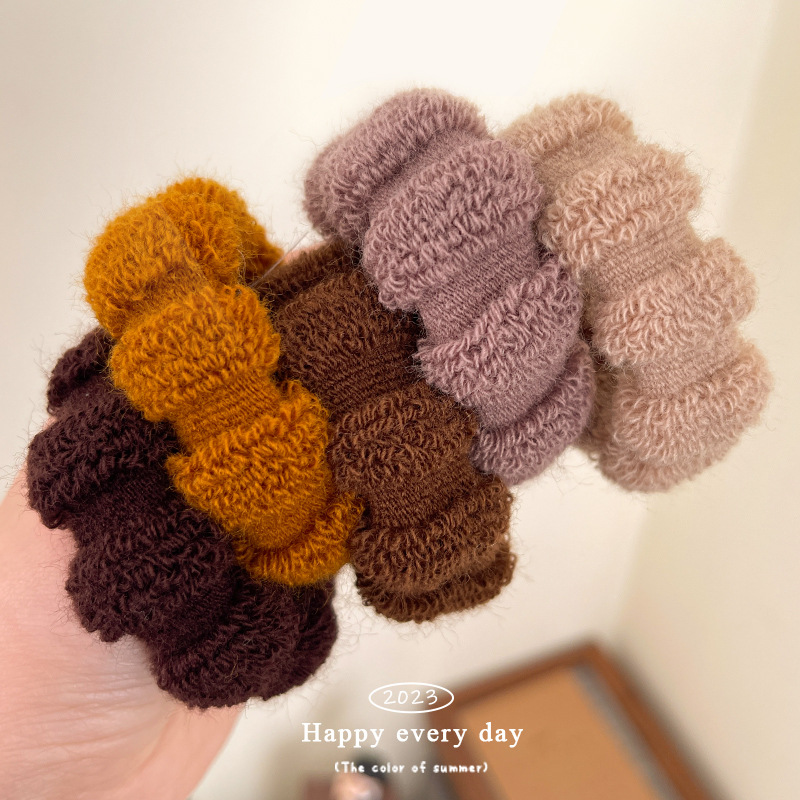 Cuerda de pelo grueso Bola de las mujeres banda de pelo alto elástico durable banda de goma sin costura lazo de pelo cuerda de pelo de alta Cola de Caballo tocado