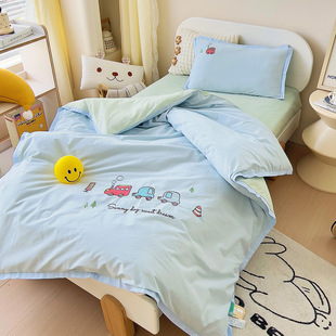 Kindergarten Quilt Three-Piece Set Cotton Quilt Cover Baby Quilt Children's Baby Admission Bedding Core Six-Piece Set