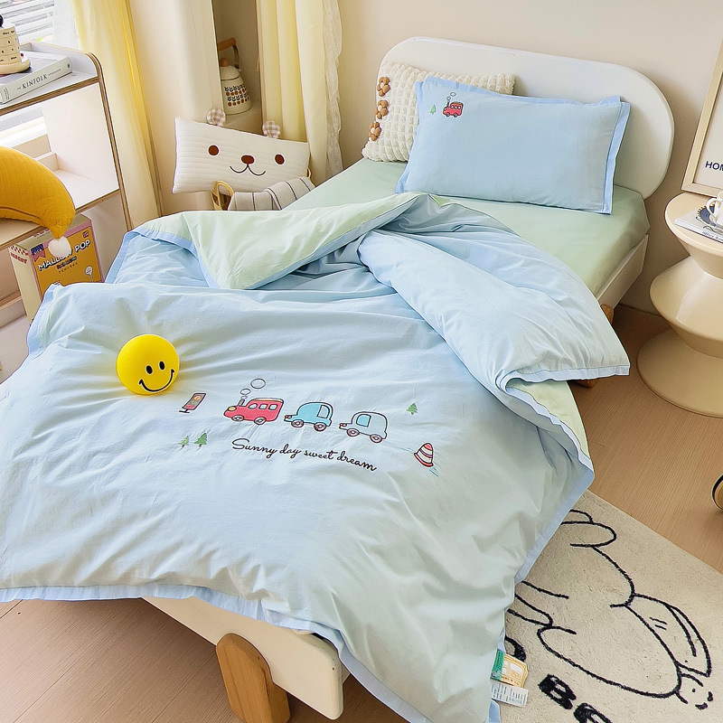 유치원 이불 3 조각 세트 면 이불 커버 아기 이불 어린이 아기 입학 침구 코어 6 조각 세트