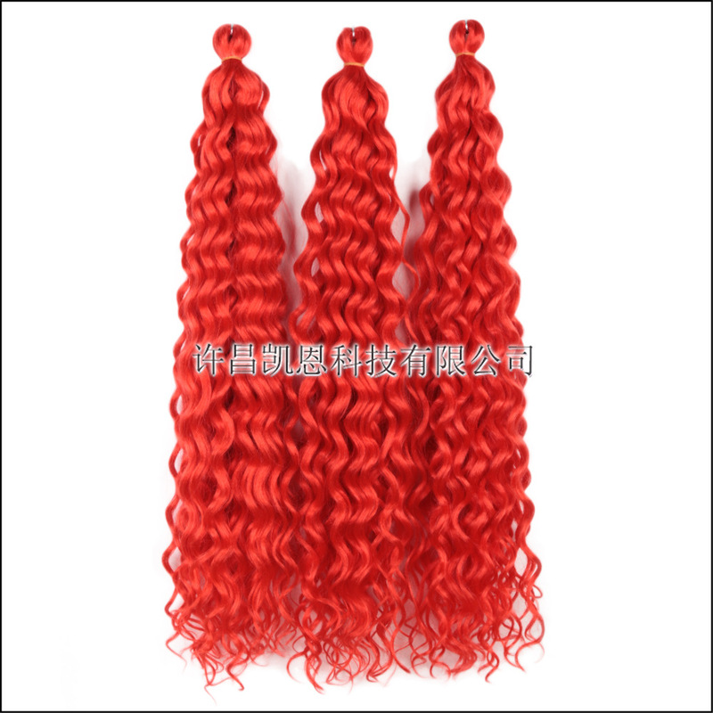 Chemical Fiber Large Roll Spice Wig Hawaii Curl Ocean Wave Marine Crochet Hawaiian Latin American Roll