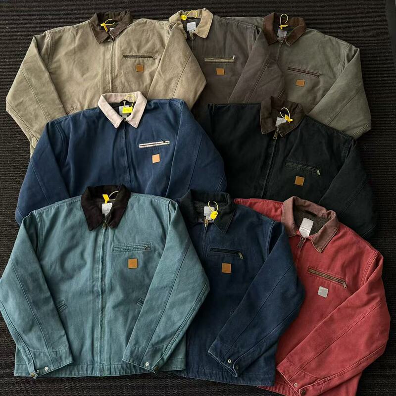 Heavyweight J97 American-Style Heavy Wash Autumn Short Wide-Fit Detroit Jacket Workwear Zipper Cleanfit Coat Heavyweight J97 American-Style Heavy Wash Autumn Short Wide-Fit Detroit Jacket Workwear Zipper Cleanfit Coat