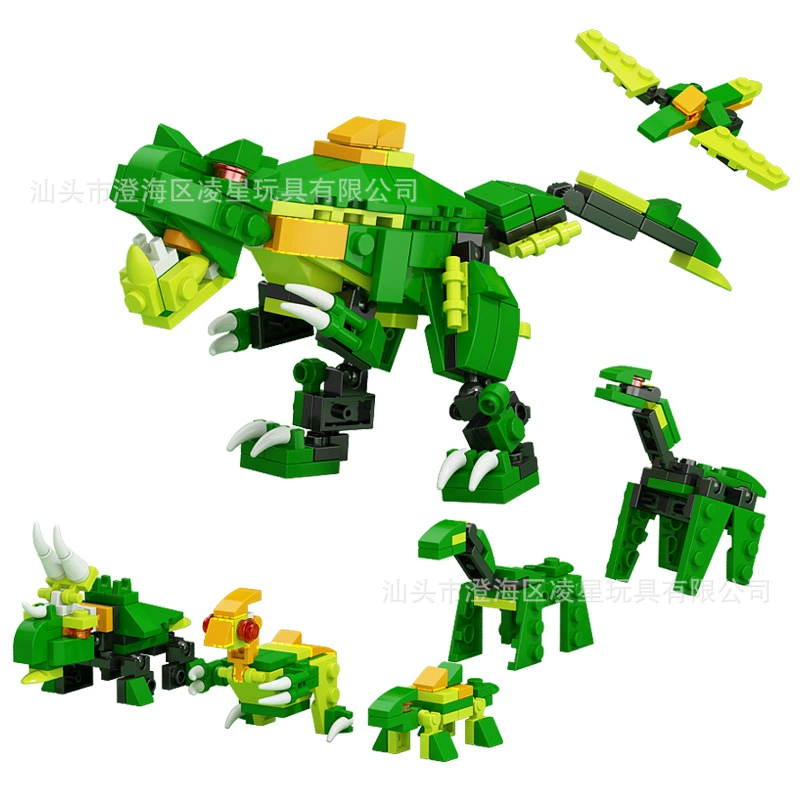Конструктор Lego, динозавр, умная игрушка, дорожная полиция, ручная работа, мелкие детали, подарок на день рождения