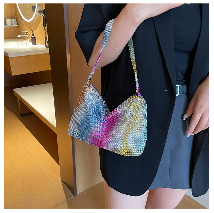 Women's Pvc Solid Color Elegant Vintage Style Square Magnetic Buckle Shoulder Bag Underarm Bag display picture 1