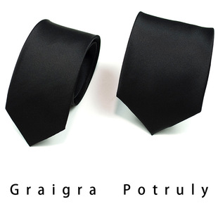 Small wholesale factory silk formal wear business mulberry silk in stock tie collar 8.5cm black men's tie