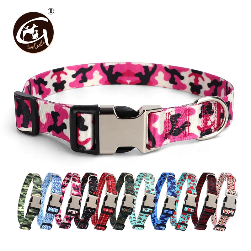 Сила Фабрика Трансграничные взрывы Товары для животных Камуфляжная клетка Этнические полосы Гравировка Идентификационный идентификатор Ошейник для домашних животных