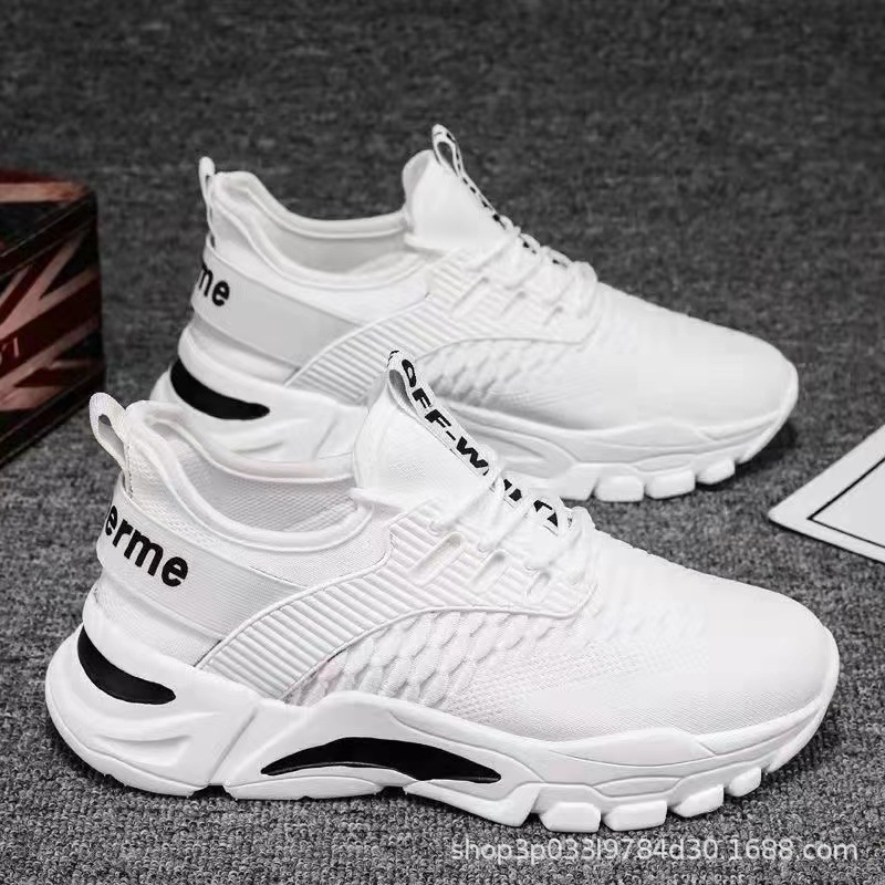 Fashion trend men's leisure fly woven mesh breathable comfortable soft bottom thick bottom Joker foreign trade export a generation of hair