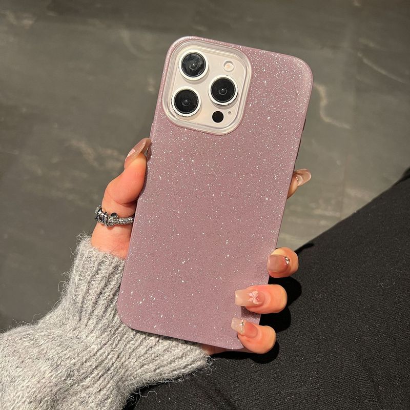 サムスン S25tpu 光沢のあるグリッターパウダーソリッドカラーに適した国境を越えた新しいモデルは、塗装可能なサムスン A56 落下防止携帯電話ケース|undefined