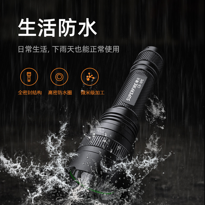 Superfire Fire Cross - Border LED Bright Charging lantern C8 - xpe outdoor Home Bright lantern wholesale