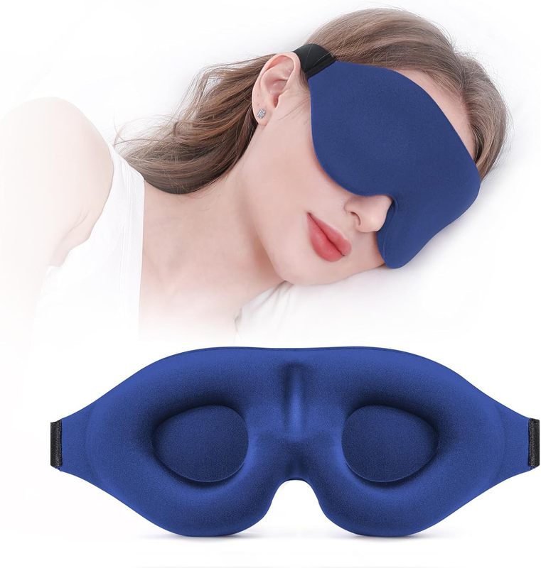 跨境3D全遮光侧睡眼罩记忆棉零压感立体可调带旅行睡眠瑜伽护眼罩|undefined