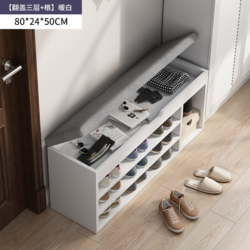 Zapatero nórdico simple puerta de casa de múltiples capas con cambio de zapatos taburete simple gabinete de zapatos de almacenamiento moderno estante de zapatos de gran capacidad