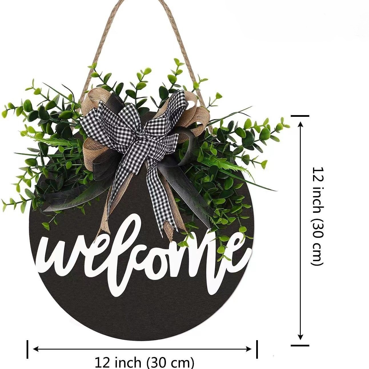 Tablero de madera transfronterizo primavera 3D letra tridimensional Garland puerta colgando decoración con arco verde decoración de plantas acuáticas