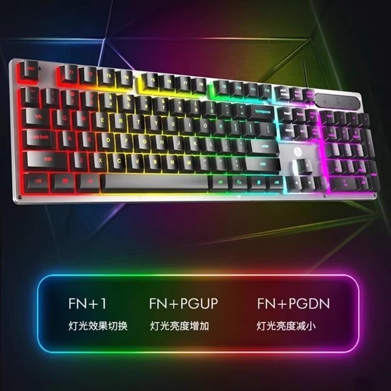 Suitable for K100 Wired Gaming Luminous Keyboard RGB Mechanical Feel Home Internet Cafe Desktop Computer Universal USB