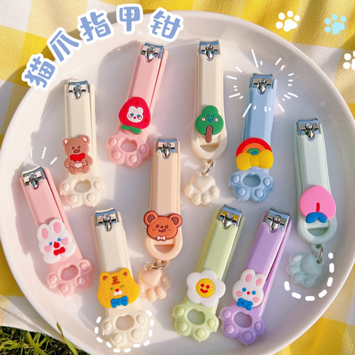 Cute Cartoon Girl Heart Nail Clipper Single Pack Convenient Creative Children's Nail Clipper Small Household Nail Clipper