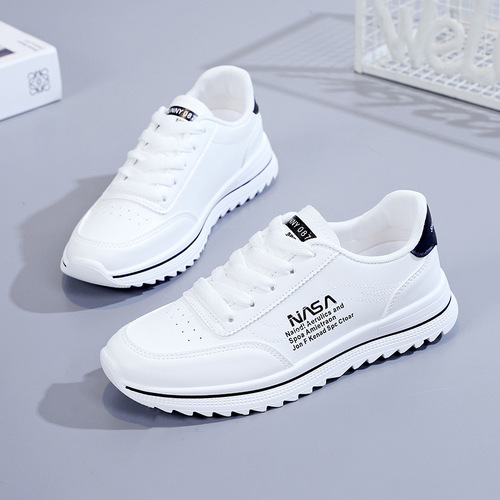 ins breathable white shoes for women  spring and autumn Korean style student sneakers trendy running shoes flat shoes B612