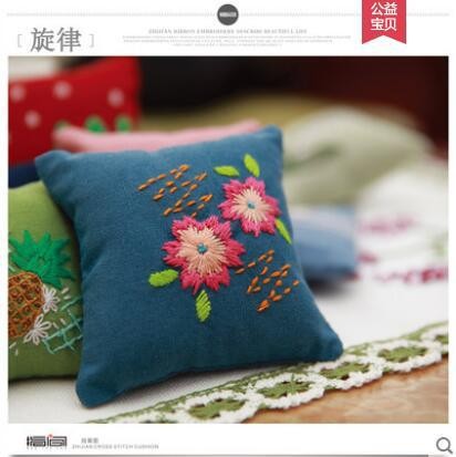 Titular de la aguja de girasol hecho a mano DIY bordado paquete de material de doble uso Lu bordado patchwork broche joyería novato bolsa de costura