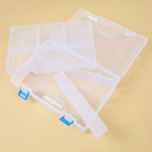 Large transparent double-layer art pencil case sketch charcoal pencil storage box sketching sample with compartments tool box