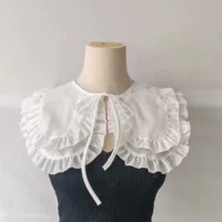 Nittle Design Двухслойный воротник с листьями лотоса для детей дикая мода кукольный воротник большой отворот шали производитель оптом