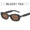 Black retro sunglasses, brand glasses, cat's eye, 2 carat, European style, internet celebrity