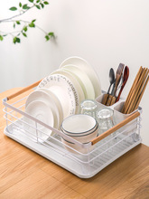 碗碟收纳架沥水碗架简约置物架子厨房家用小型碗柜碗筷餐具收纳盒
