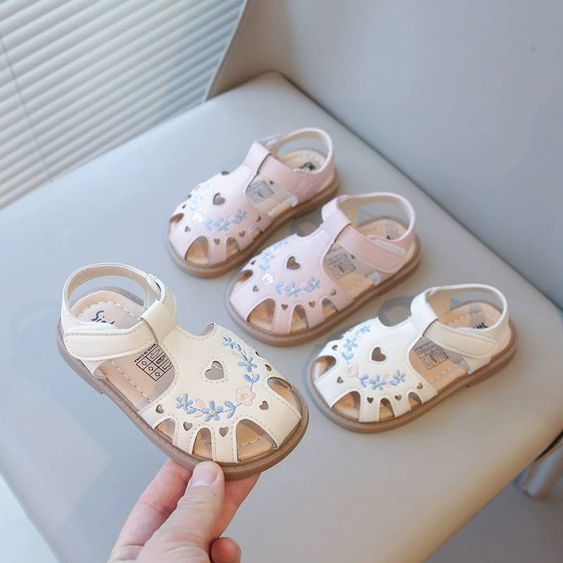 2025 летний новый стиль милые цветы детские ботинки