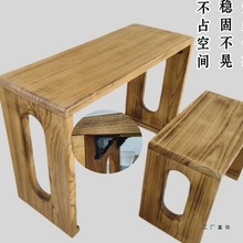 折叠古琴桌凳烧桐木琴桌国学书法茶桌凳简约仿古实木桌顺丰批发