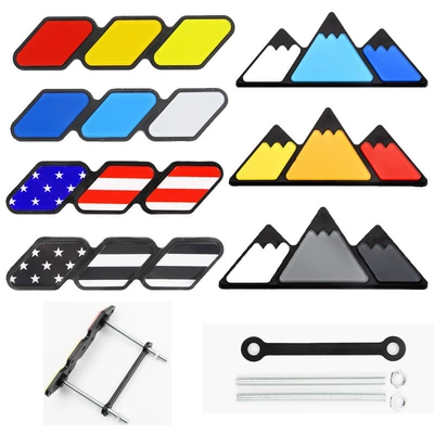 Suitable for Toyota Tacoma 4Runner Tundra Grille Three-Color Small Logo Modified Car Sticker Car Logo
