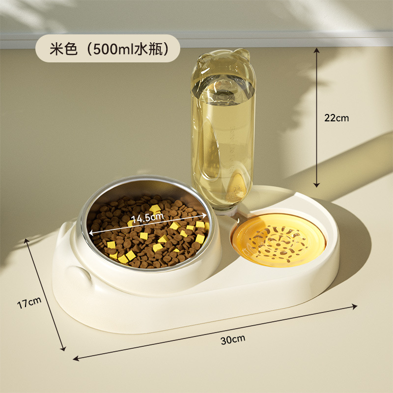 Tazón de gato tazón de comida para gatos tazón de perro tazón de bebida automático tazón de comida para gatos tazón de arroz tazón doble tazón para beber para mascotas