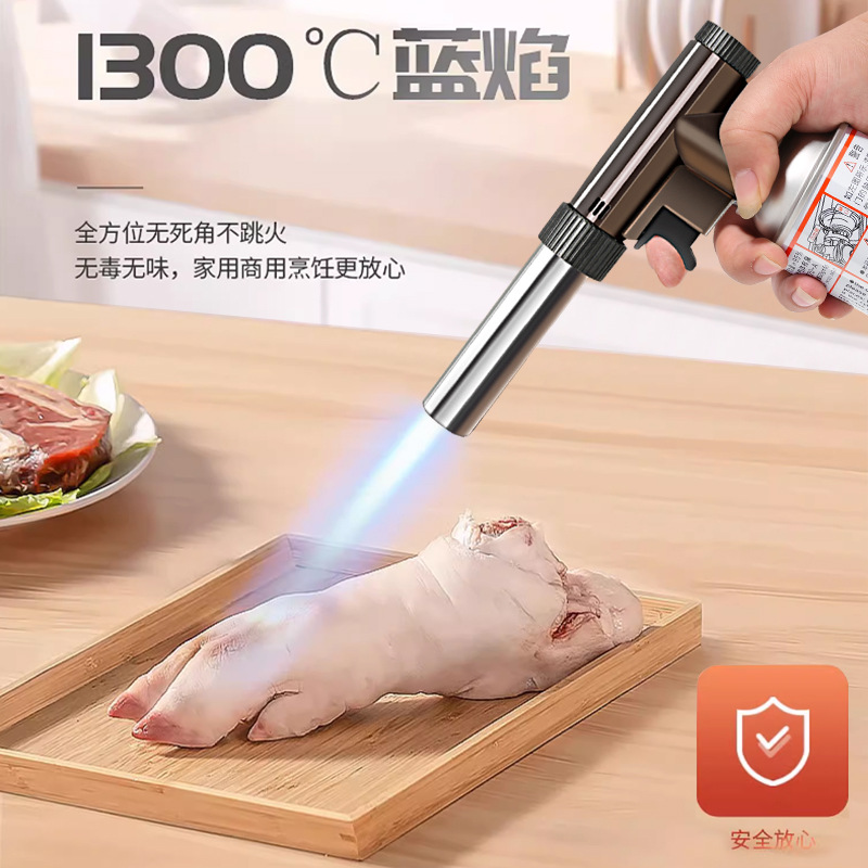 Pistola de metal, artefacto para quemar cabello, pistola para rociar aire tipo tarjeta de pelo de cerdo, encendedor de barbacoa de soldadura, boquilla para hornear, hogar